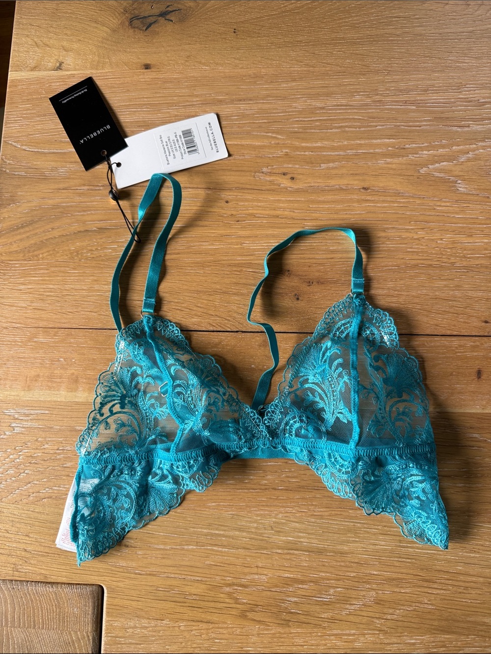 Bluebella Teal Lace Triangle Bralette